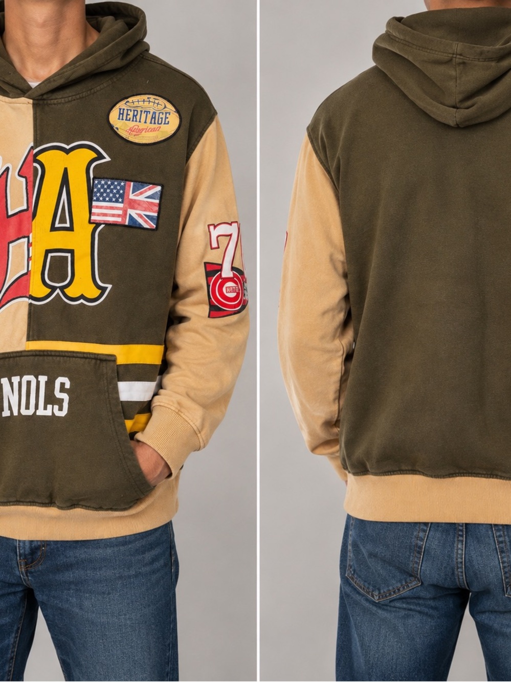 Heritage America 1776 Hooded Sweatshirt Size Medium